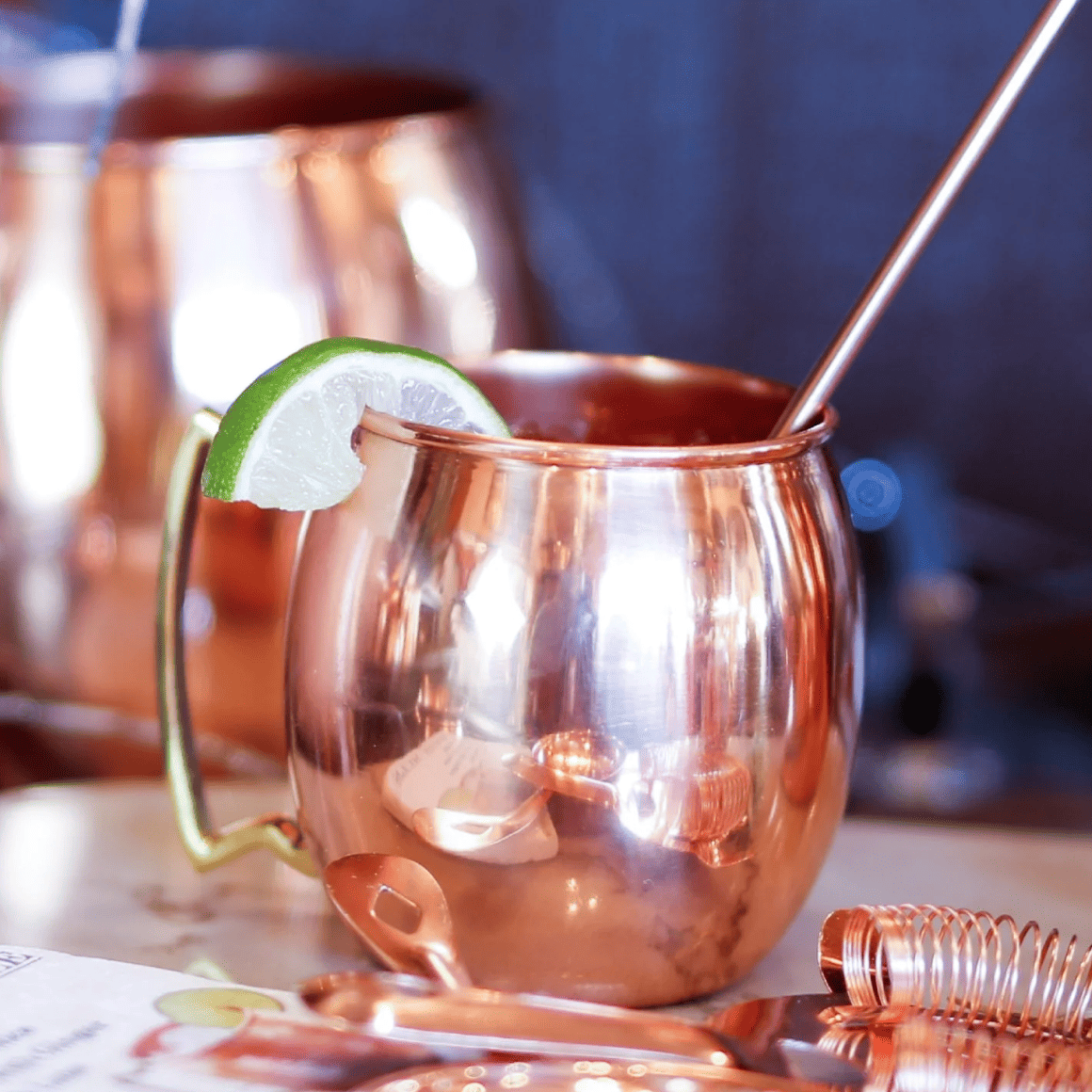 A Moscow Mule mug with a smooth finish